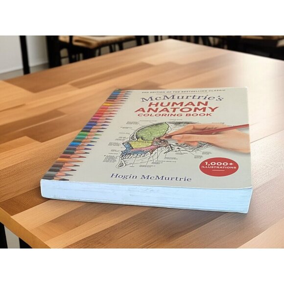 New McMurtries Human Anatomy Coloring Book 3rd Edition With 1000+ Illustrations - Picture 7 of 13